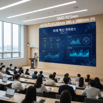 실내형 SMD P2.5mm ,5,120mm×2,880mm ,231인치 대형스크린